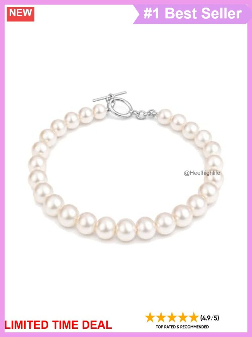 Freshwater Pearl Bracelet 925 Sterling Silver OT Clasp Dainty Gift